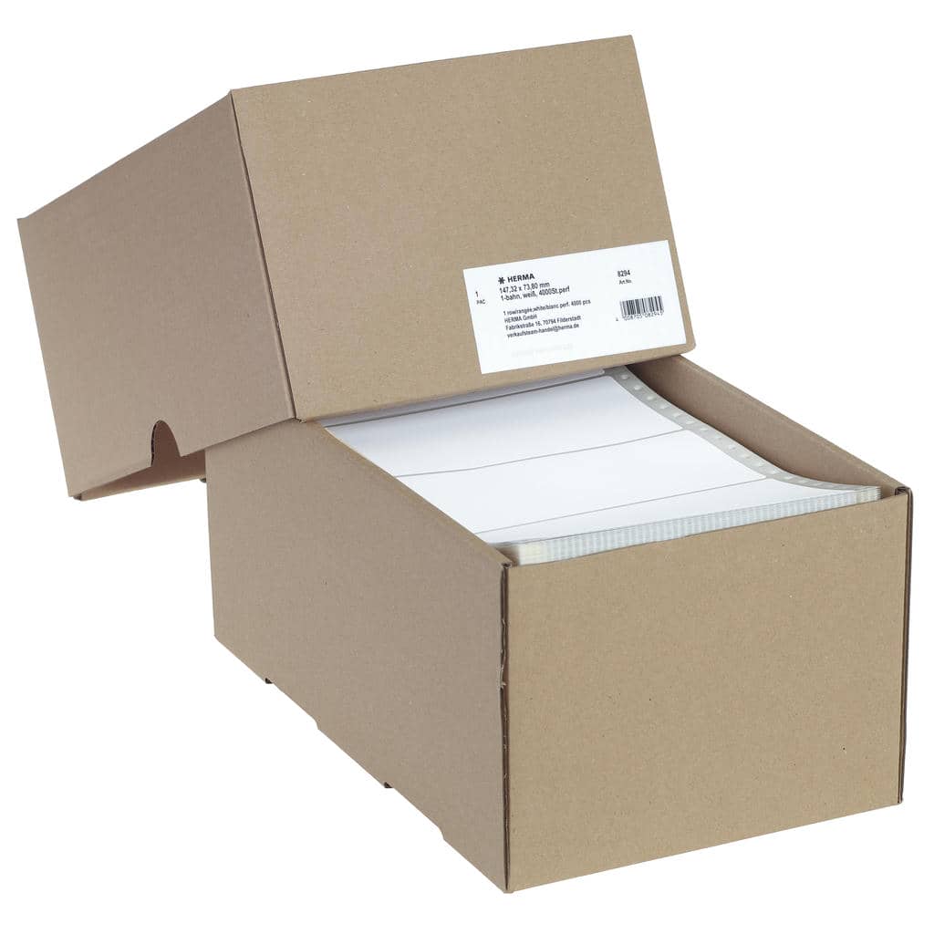 Computeretiketten endlos 1-bahnig – 147,32 x 73,8 mm