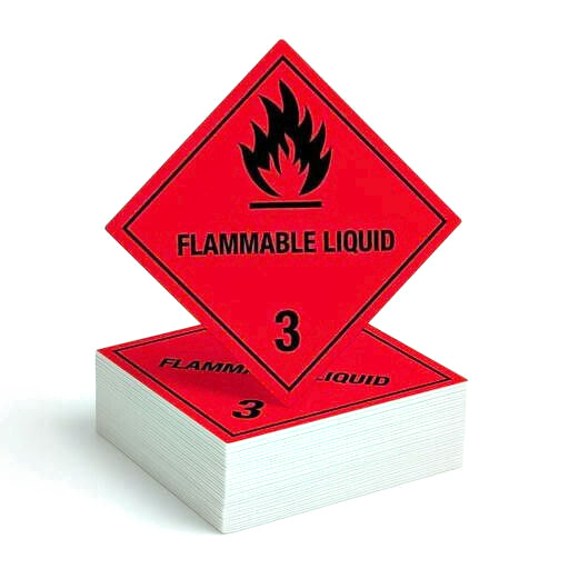 Gefahrgutetikett Klasse 3 – Entzündbare Flüssigkeiten (Flamme)