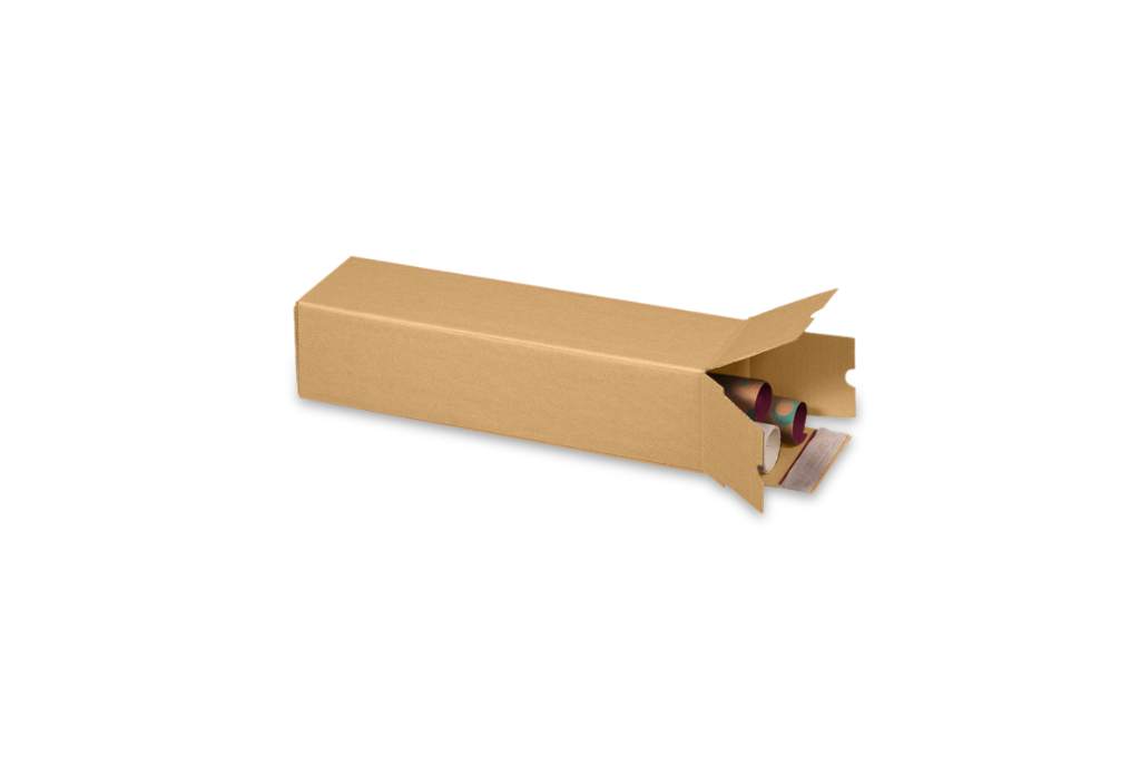 Plan-Box, quadratisch mit doppelter Haftklebung und Aufreißfaden (1005x105x105 mm)