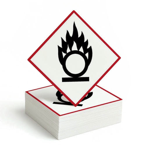 Gefahrgutetikett GHS-Symbol „Entzündend wirkende Stoffe“