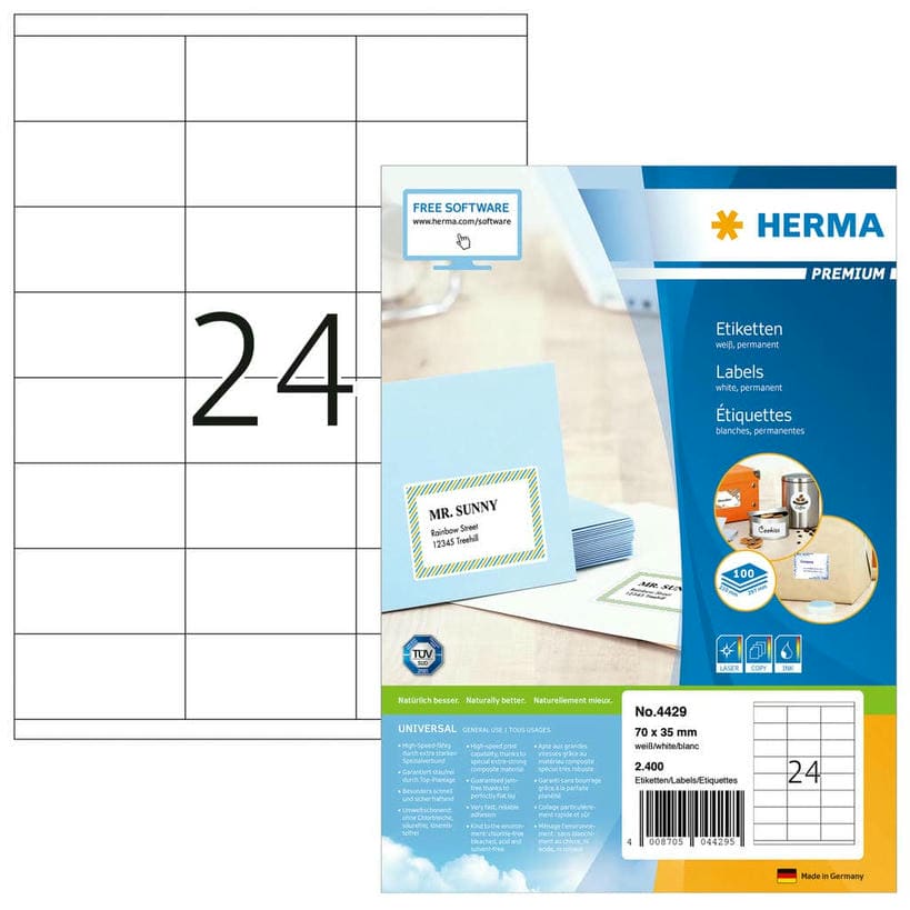 Premium Etiketten – 70 x 35 mm