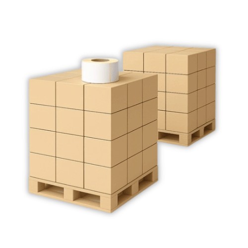 Rollenetikett Thermo ECO, 100x130 mm| 300 Etiketten/Rolle, 1 Palette = 144.000 Stk.