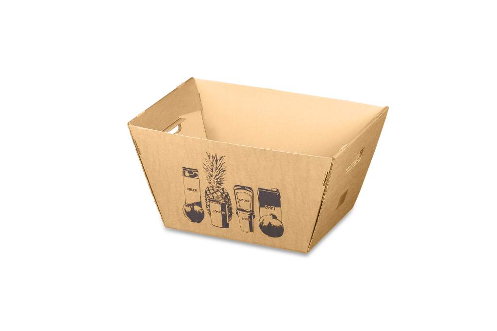 Einkaufskorb aus Wellpappe (500x330x260 mm) - Braun