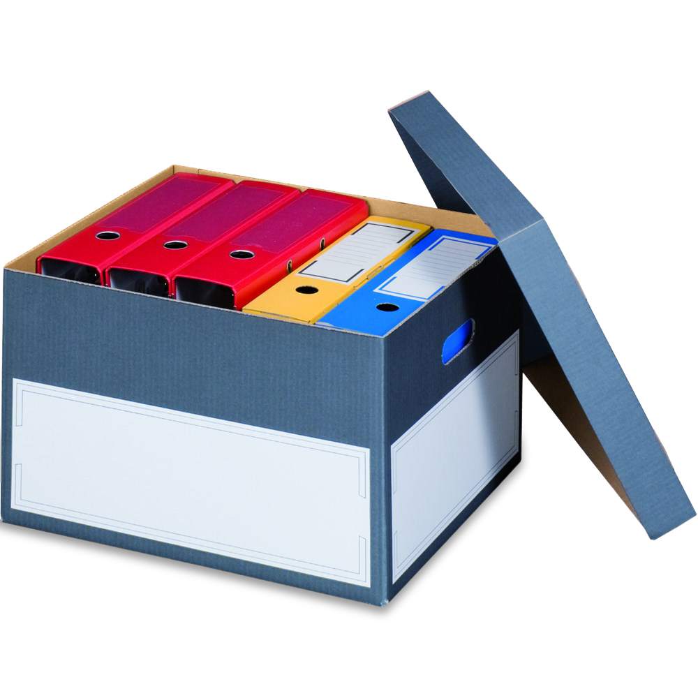 Archivbox mit Deckel, farbig (440x380x290 mm)