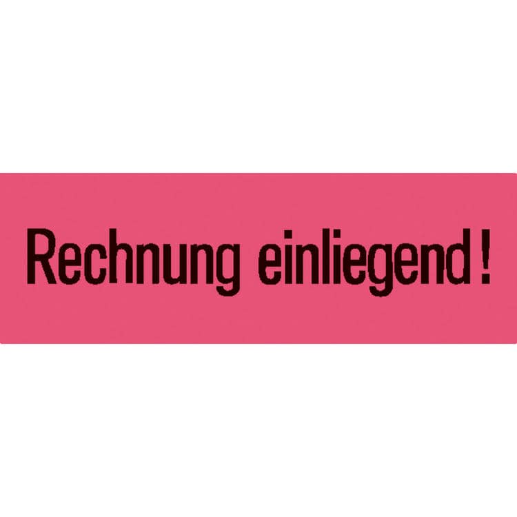 Versandzettel Rechnung einliegend leuchtrot – 39 x 118 mm