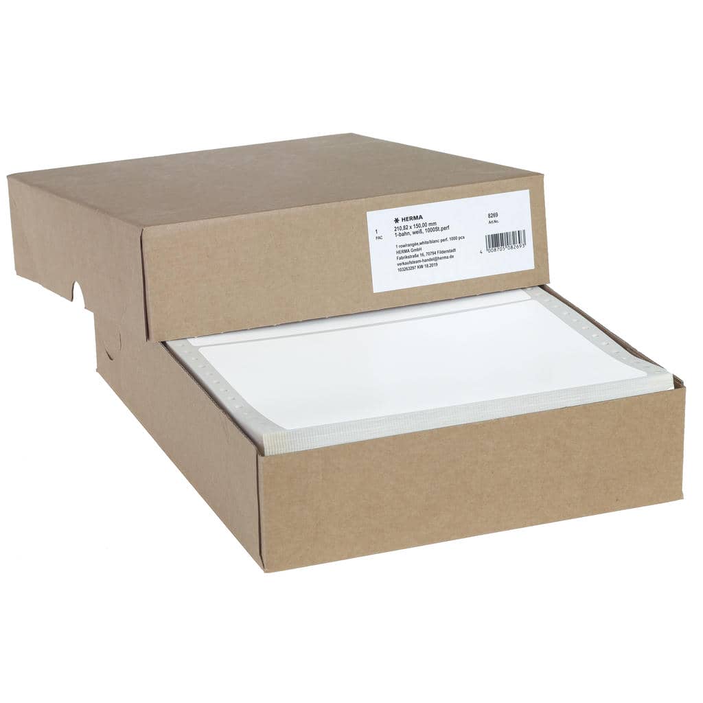 Computeretiketten endlos 1-bahnig – 210,82 x 150,0 mm