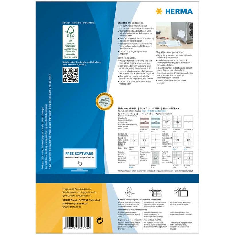 Etiketten 300 St. – 210 x 99 mm