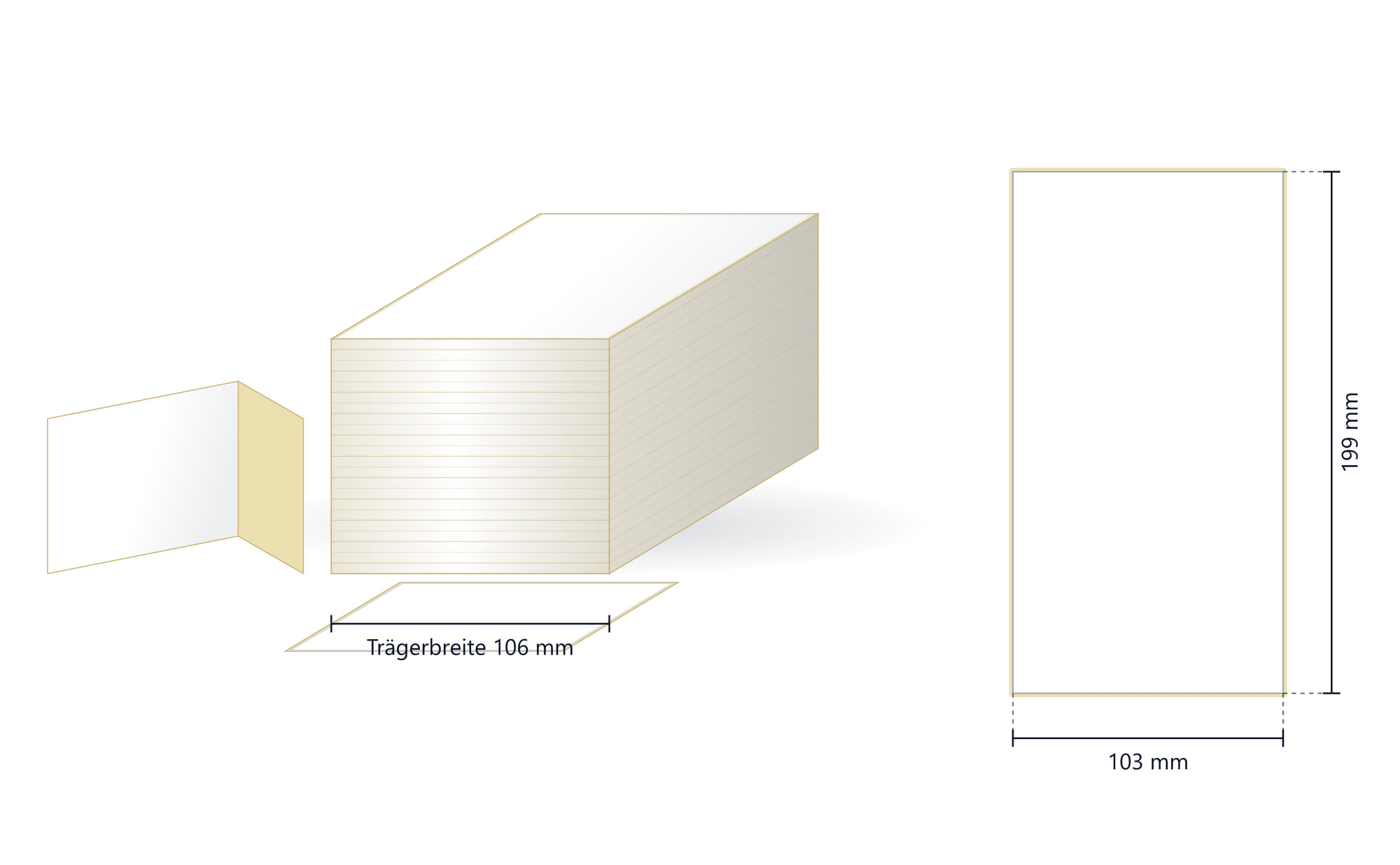 Falzetikett Thermo ECO, 103 x 199 mm | 1125 Stk. je VPE