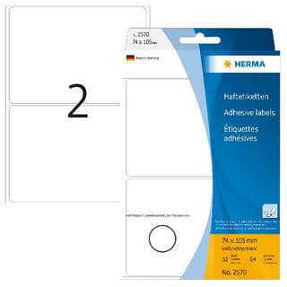 Vielzwecketiketten weiß – 74 x 105 mm